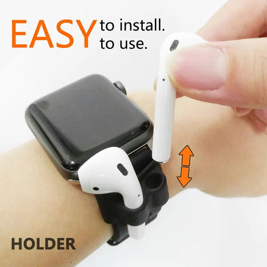 Silicone Holder Clip for AirPods – Anti-Lost Hook Compatible with Apple Watch