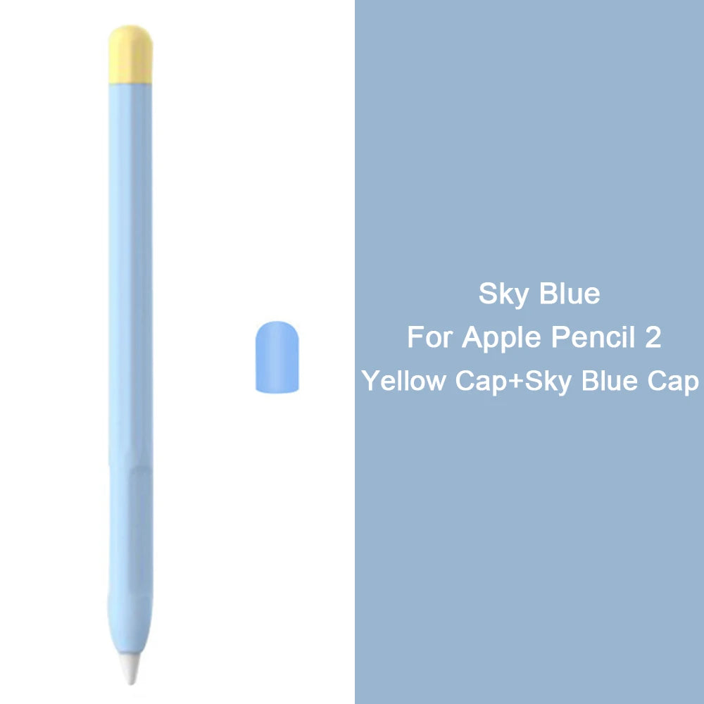 Silicone Stylus Cover for Apple Pencil 1 & 2 – Colorful Anti-Slip Case
