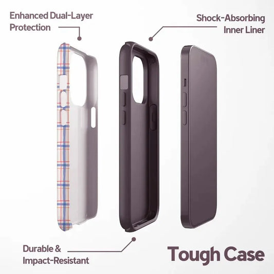 Luxury Houndstooth Pattern Case for iPhone 17–7 | Double-Layer Protection