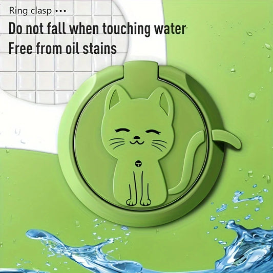 Cute Cartoon Cat Metal Ring Holder Stand for iPhone, Samsung & More