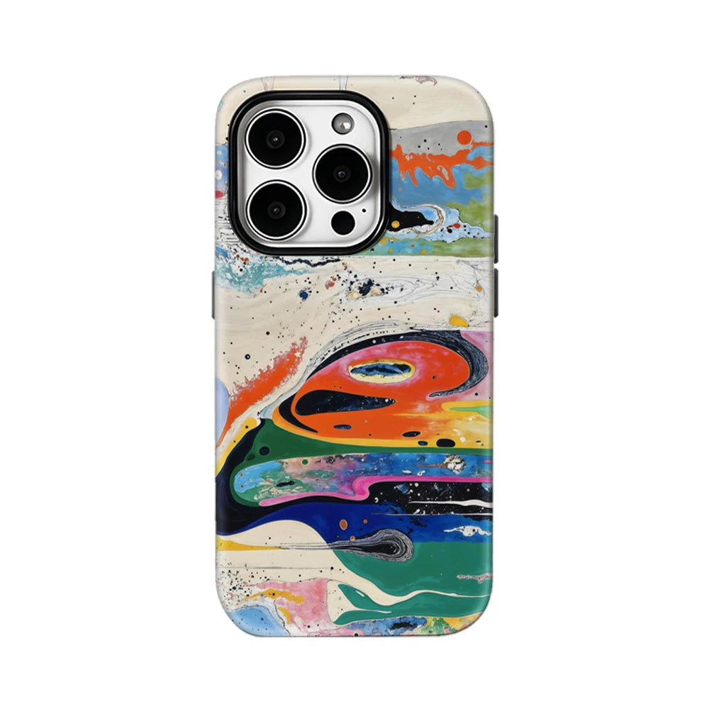 Vibrant Abstract Landscape Case for iPhone 17 16 15 14 13 12 11 Pro Max Plus