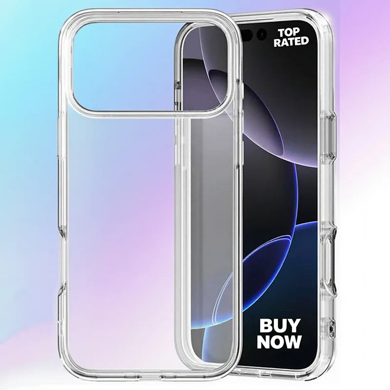 Luxury Clear Silicone Case for iPhone 17 Air/17 Pro Max Ultra Thin Cover