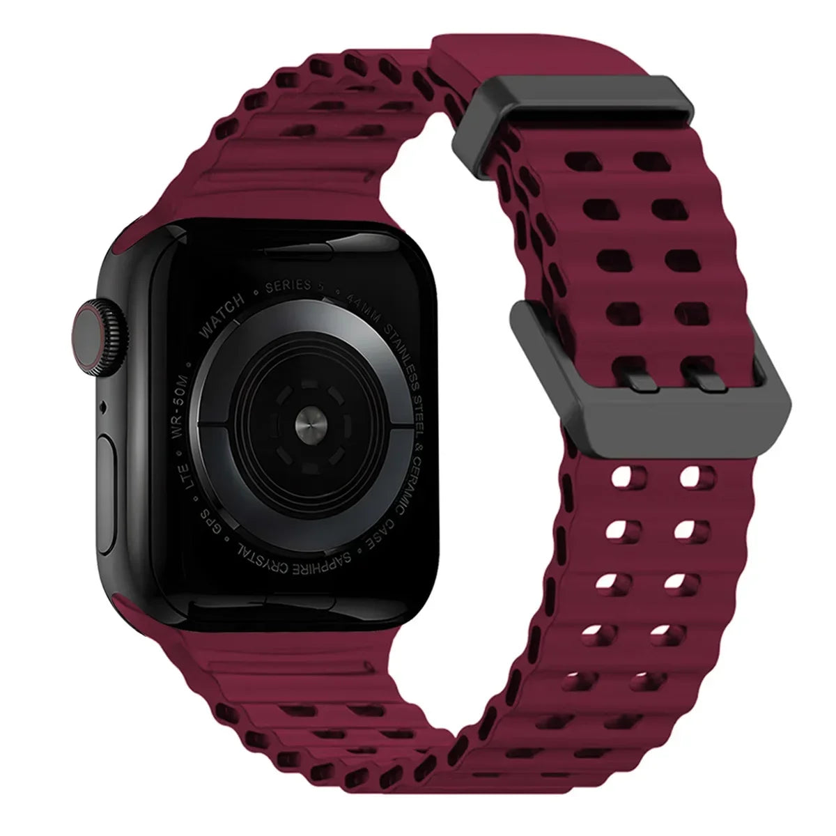 Ocean Silicone Band for Apple Watch Series 4–10 SE Ultra 2 (42–49mm)