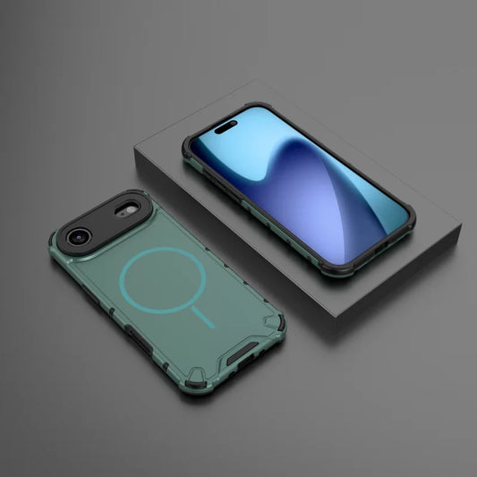 Rugged Armor MagSafe Case for iPhone 17 Air/16/15/17 Pro Max – Matte Shockproof Cover