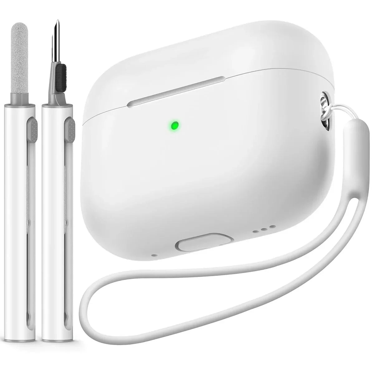 Soft Silicone AirPods Pro Case with Cleaner Kit for 1st & 2nd Generation