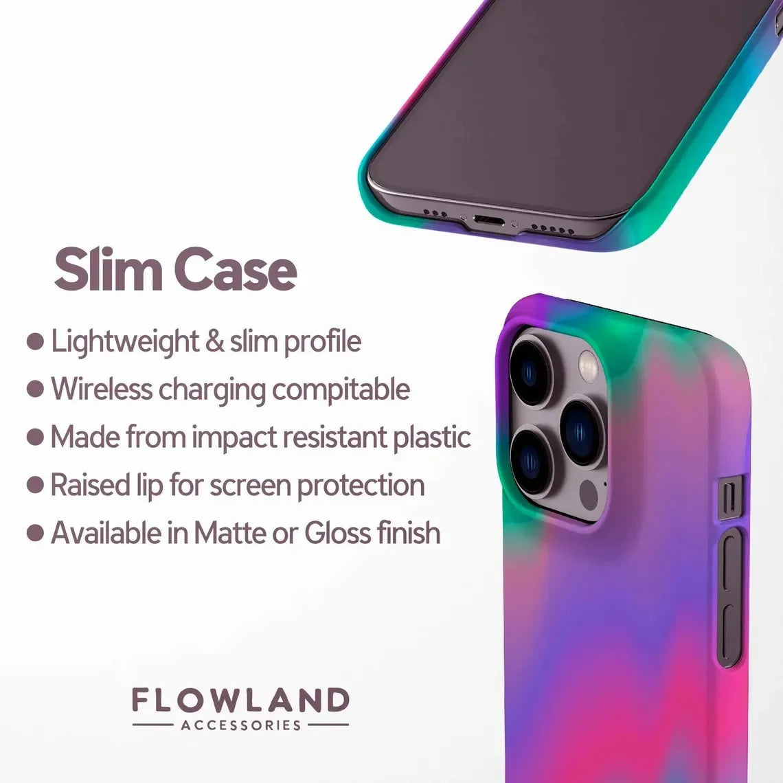 Luxury Rainbow Pattern Phone Case for iPhone 17–11 Pro Max Double Layer