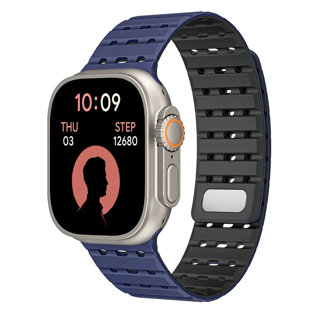 Magnetic Silicone Wristband for Apple Watch Ultra & Series 5-10