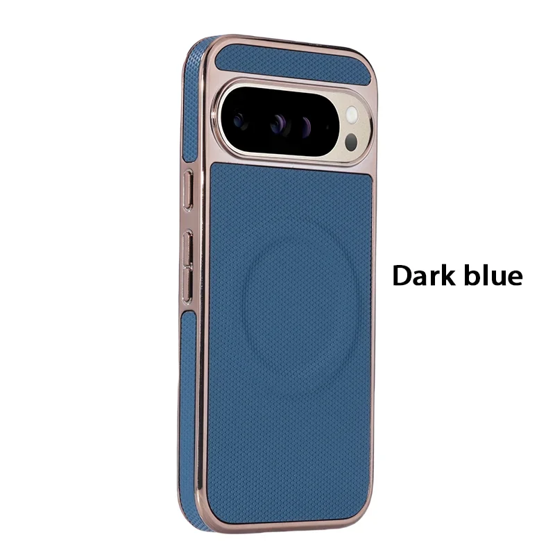 Business Metal MagSafe Case for Google Pixel 9 8 Pro XL 9A Shockproof Cover