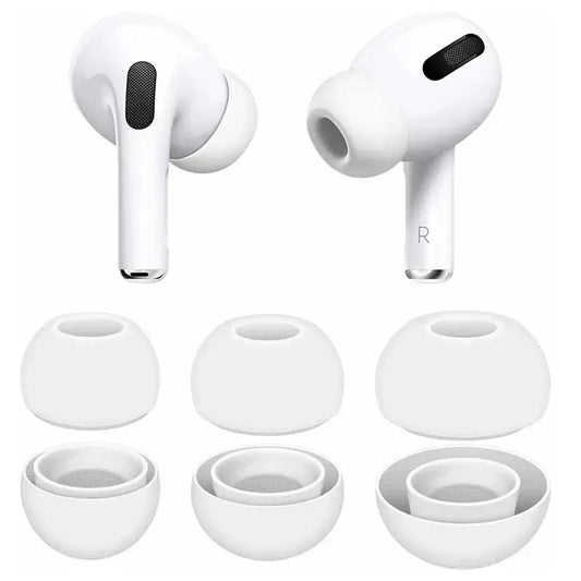 4 Pairs Silicone Ear Tips for AirPods Pro 1/2 – XS/S/M/L Noise Reduction