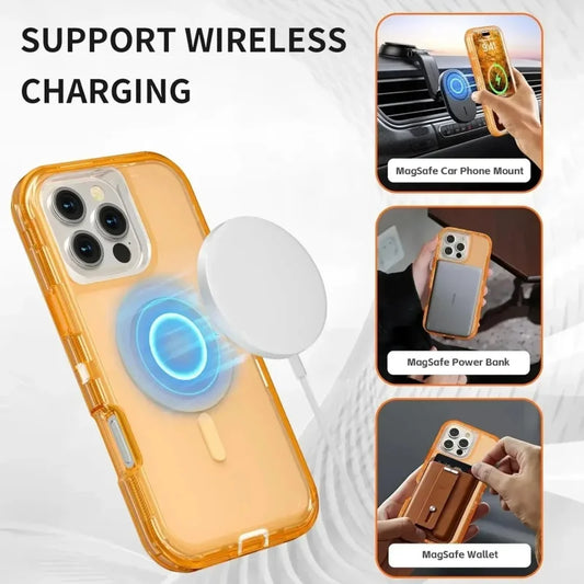 Rugged Armor MagSafe Clear Case for iPhone 14 15 16 Plus Pro Max Shockproof