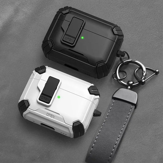 Security Lock Shockproof Cover for AirPods Pro 2 & 3, 2nd Gen 2023 Protective Case