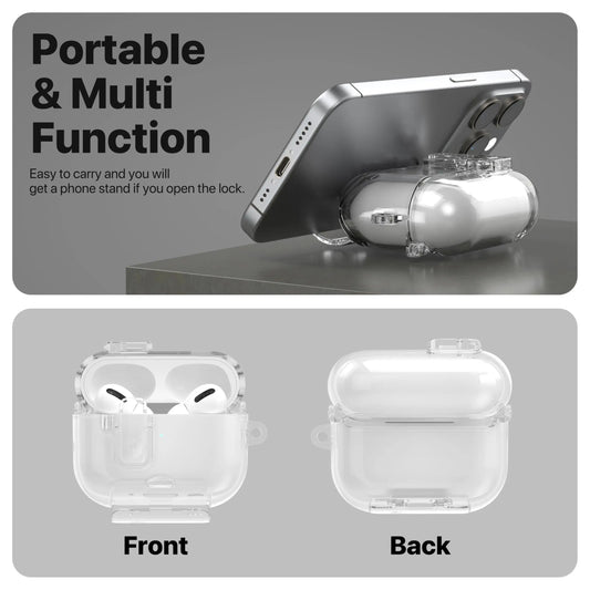Clear Soft TPU Case for AirPods Pro 3 – Shockproof Cover with Cleaner Kit (2025)