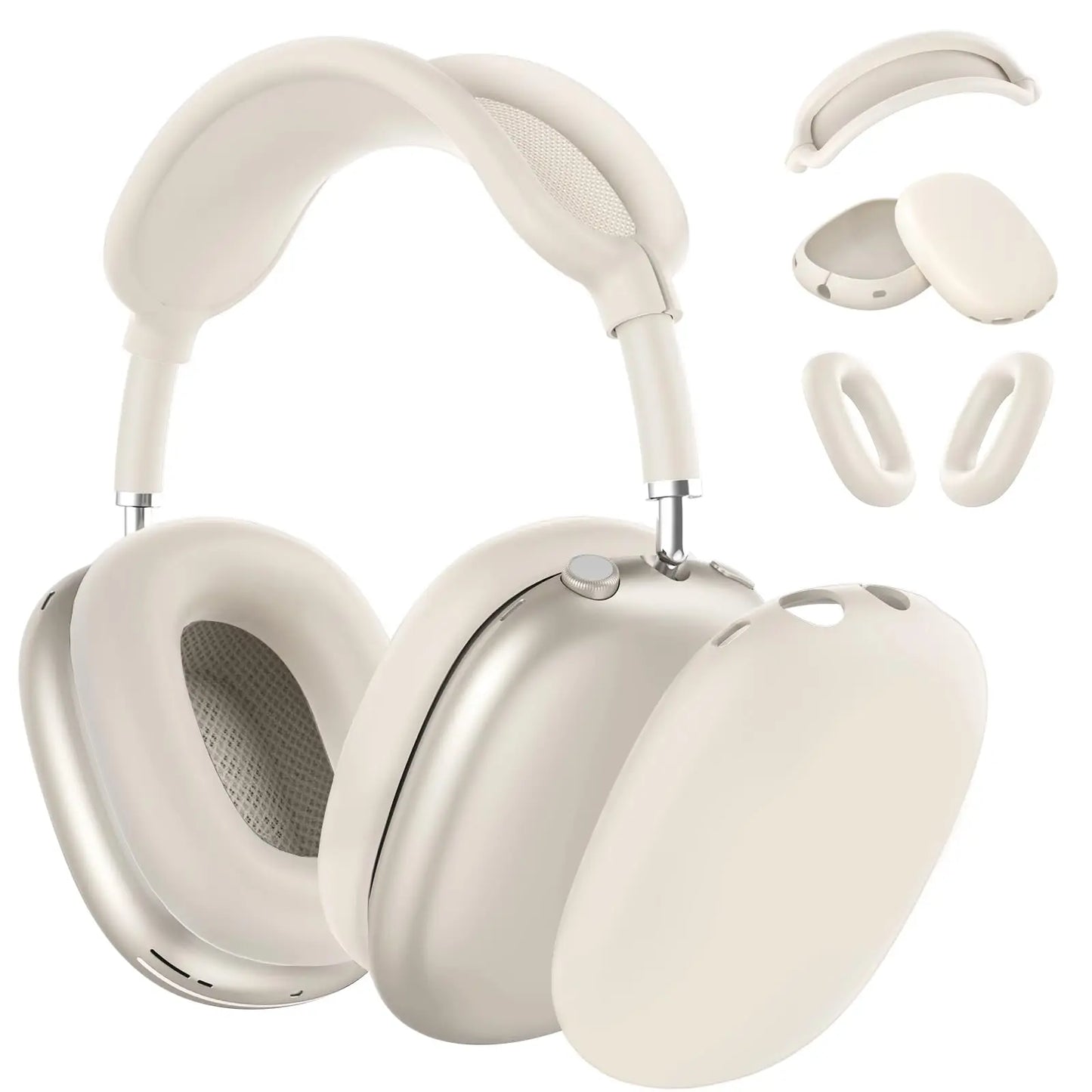 4-in-1 Silicone Case Set for AirPods Max Headphones – Black