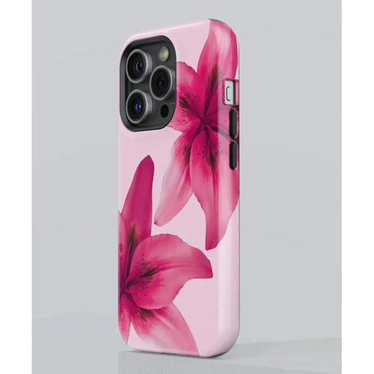 Gorgeous Pink Flowers 2-in-1 Tough Glossy Phone Case for iPhone 17–7 Plus XR