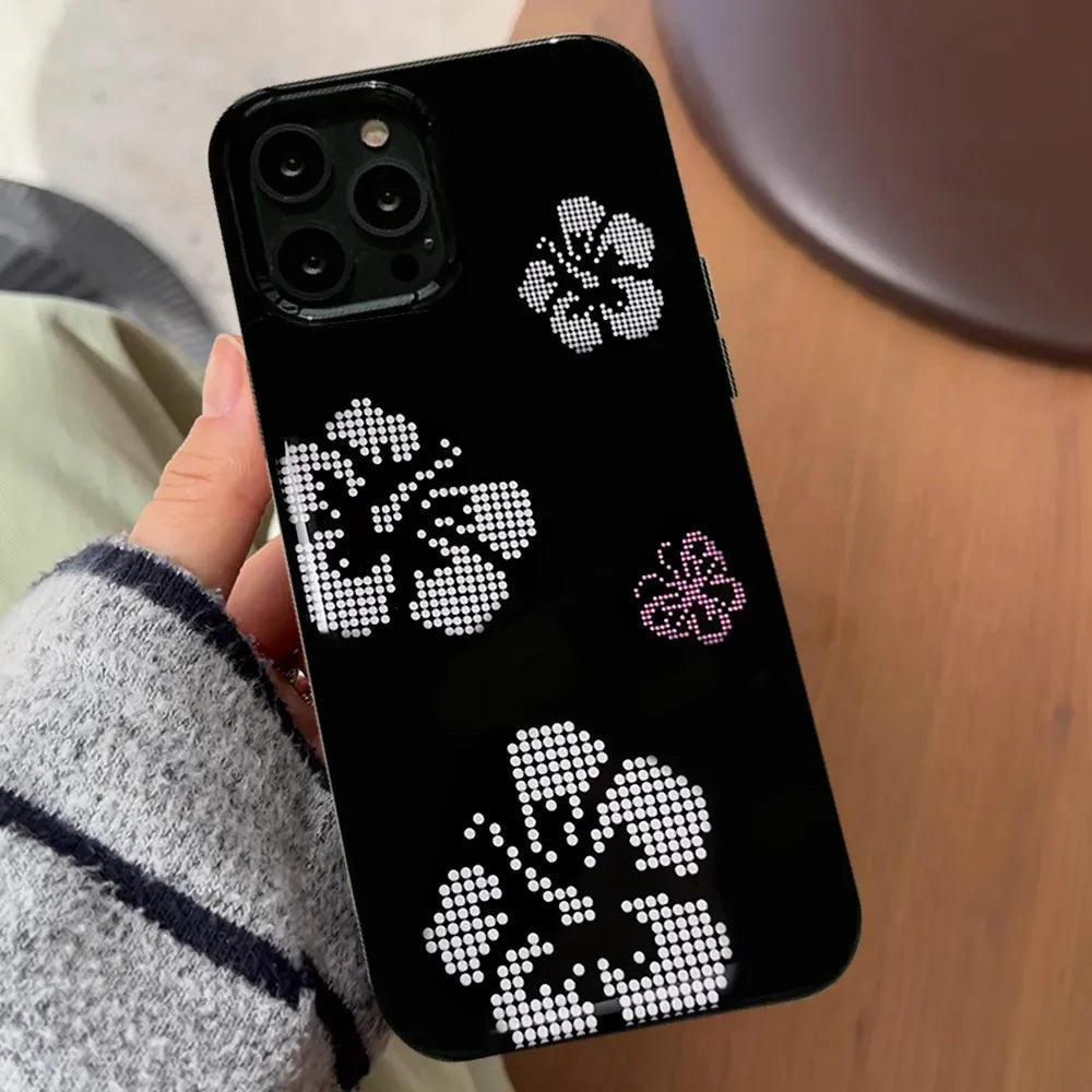 iPhone Case Korean Fusang Flower Wave Point Butterfly 11–16 Pro