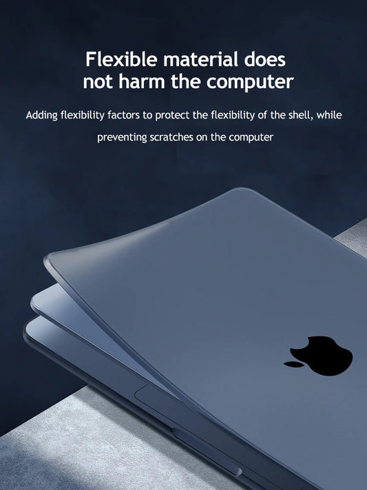 Ultra-Thin Hard Case for MacBook Air/Pro 13 14 15 16 (M1–M4 Compatible)
