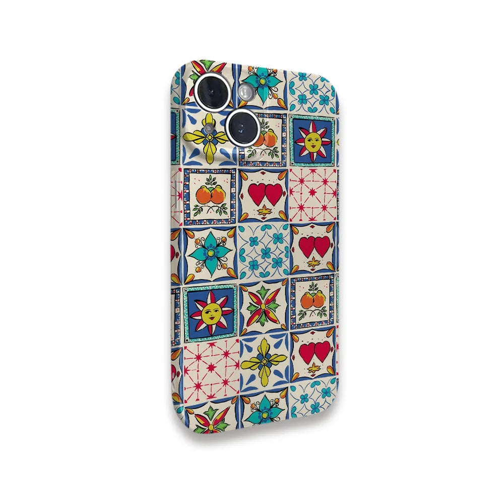 Korean Ethnic Style MagSafe Case for iPhone 11–16 Pro Max – Acrylic + TPU