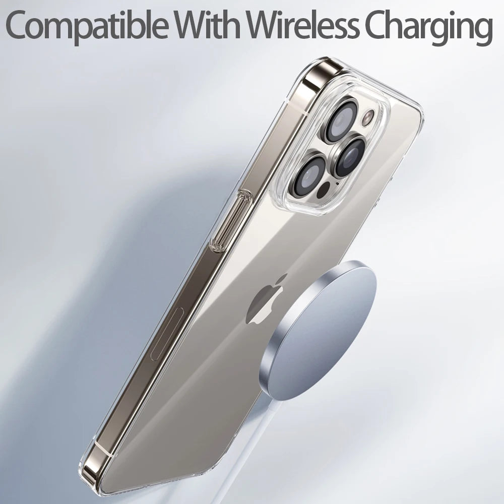 Clear Case for iPhone 8–16 Pro Max – Soft TPU Back Cover