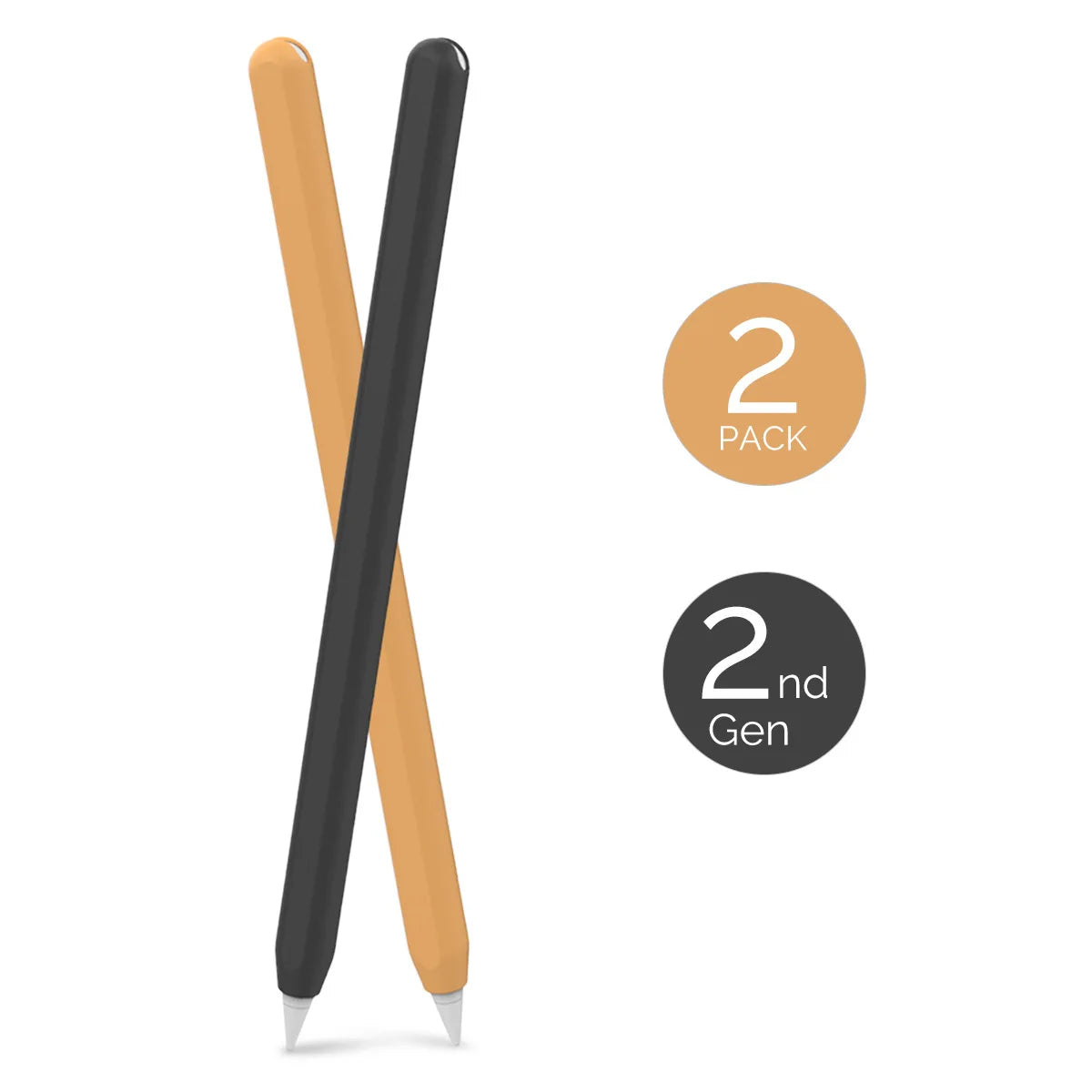 2-Pack Ultra-Thin Silicone Case for Apple Pencil Pro & 2nd Gen