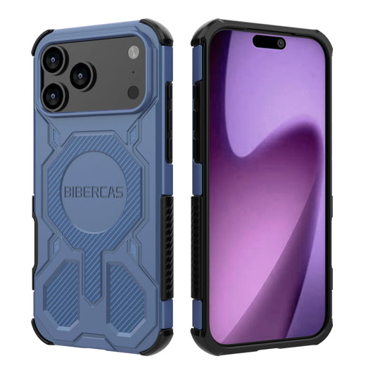 Military Armor Phone Case for iPhone 14/13 Pro Max – Magnetic Shockproof Cover