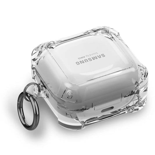 Secure Lock Transparent Case for Samsung Galaxy Buds Pro, Live, Buds 2, FE