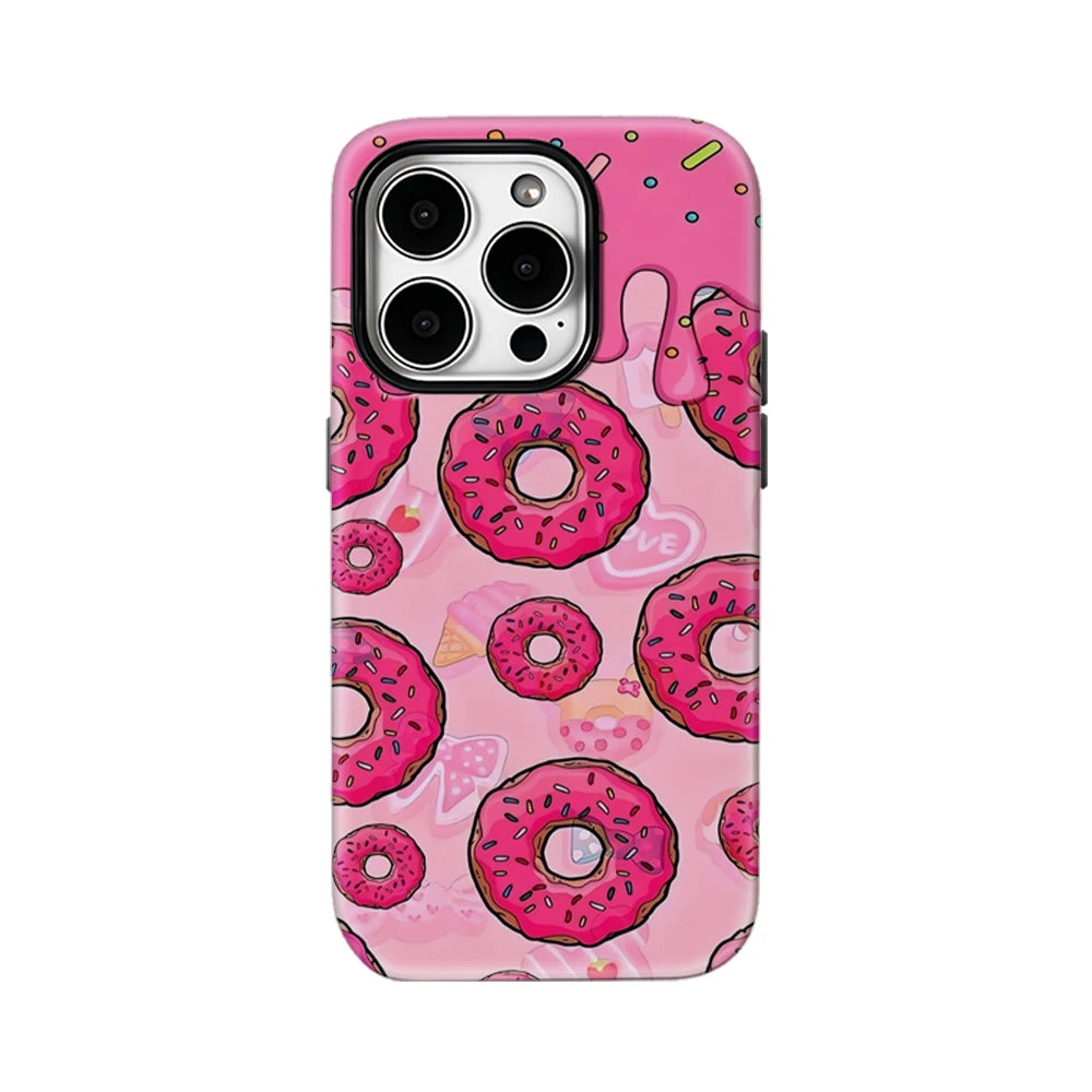 Pink Donut Delight Case for iPhone 17 16 15 14 13 12 11 Pro Max Plus