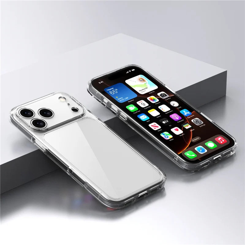 Luxury Transparent Shockproof Case for iPhone 17 Air 17 Pro Max Hybrid Cover