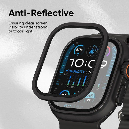 Tempered Glass Film for Apple Watch Ultra 3/2/1 49mm Screen Protector Bumper