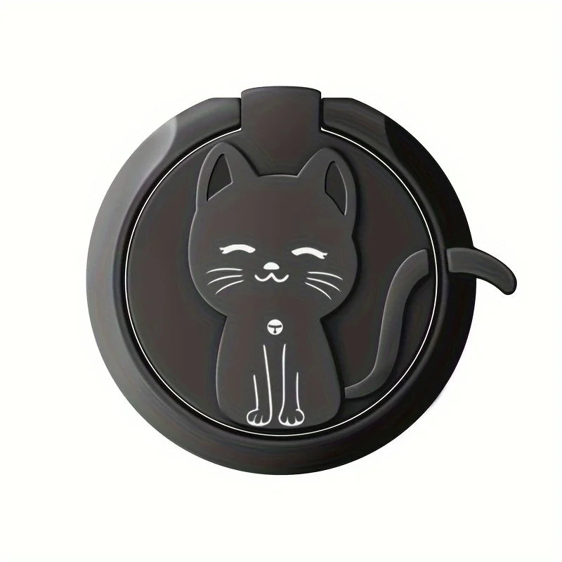 Cute Cartoon Cat Metal Ring Holder Stand for iPhone, Samsung & More