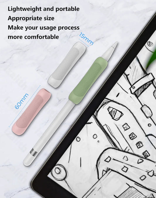 Soft Silicone Grip Sleeve for Apple Pencil 1/2/3 & Pencil Pro