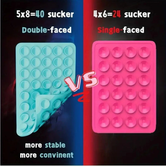 Silicone Suction Phone Case Mount Non-Slip Stand for Selfies & Videos - Mixed Colors