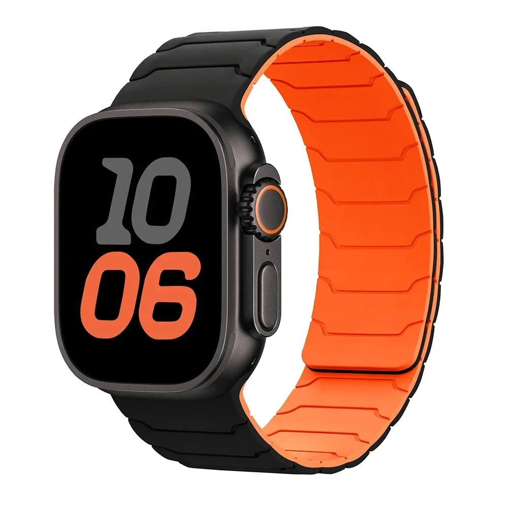 Magnetic Silicone Strap for Apple Watch Ultra 2 & Series 10/SE/9/8/7 – All Sizes