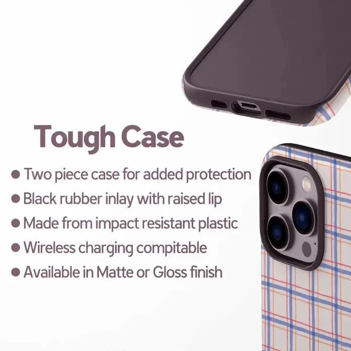 Luxury Houndstooth Pattern Case for iPhone 17–7 | Double-Layer Protection
