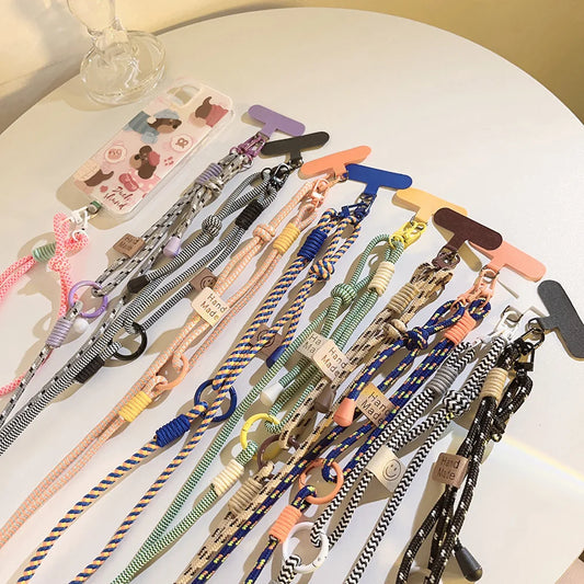 Handwoven Long Mobile Phone Lanyard Crossbody Strap Unisex Anti-Loss Durable