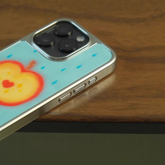 Cartoon Avocado & Apple Silicone Phone Case for iPhone 17 16 15 14 13 12 11