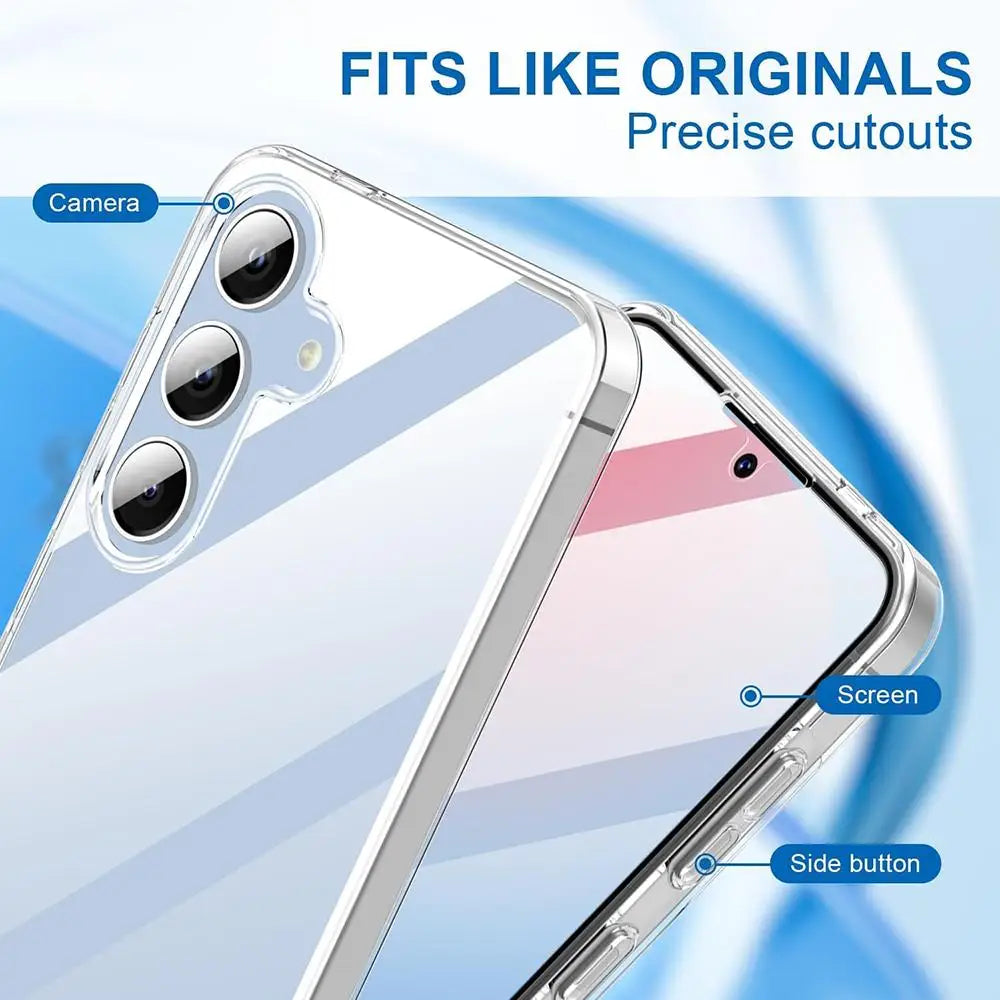 360° Hybrid Clear Hard Case for Samsung S23/S24/S25 Ultra A Series 5G