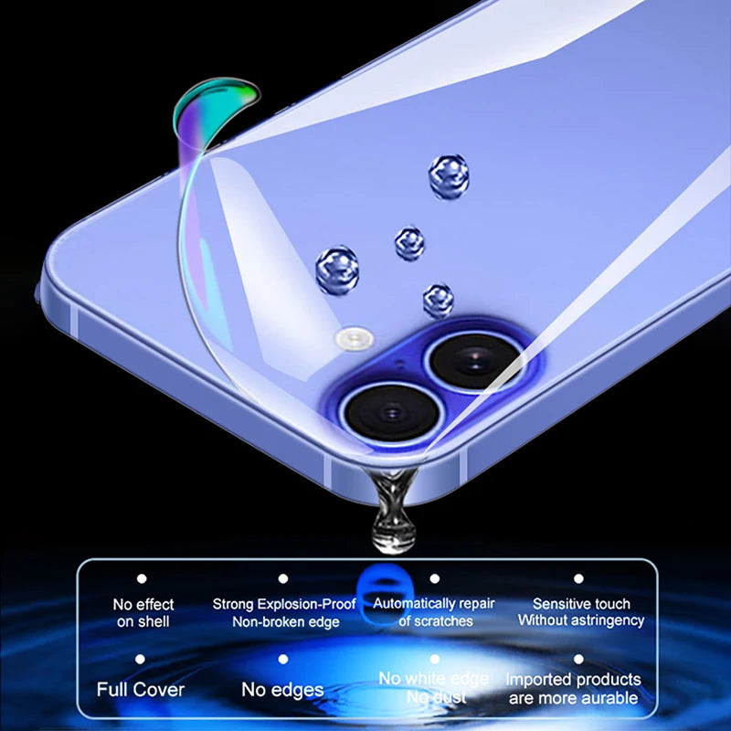 Anti-Scratch Hydrogel Film Cover for iPhone 16 15 14 13 12 XR 11
