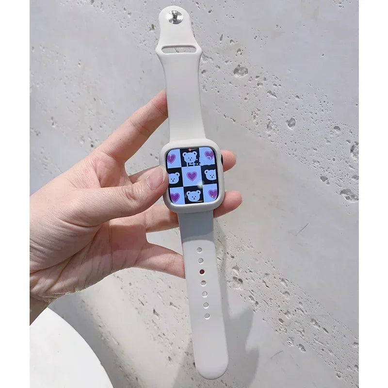 Shockproof Case with Silicone Sport Band for Apple Watch 42-45mm