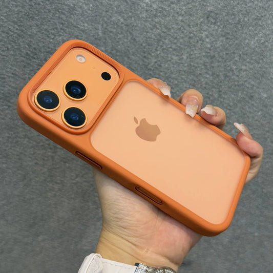 Orange Shield Matte Transparent Case for iPhone 17 Pro Max 17 Pro 17 Air Shockproof