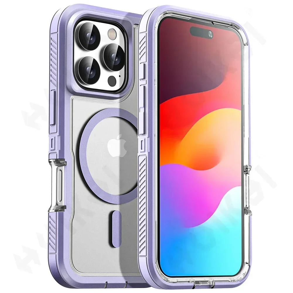 Heavy Duty Kickstand Case for iPhone 13 12 11 Pro Max Plus – Shockproof