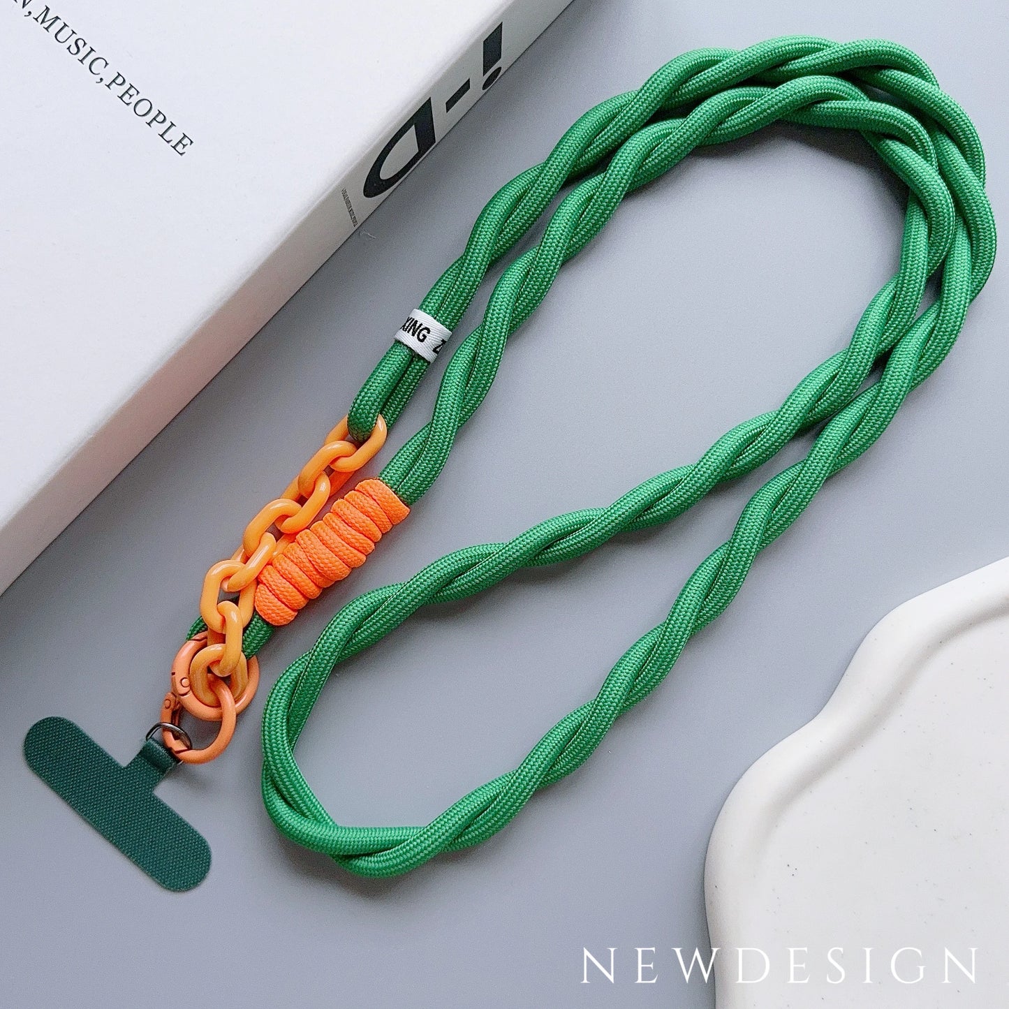 Cute Acrylic Phone Lanyard Crossbody Shoulder Strap Anti-Lost Wrist Neck Cord