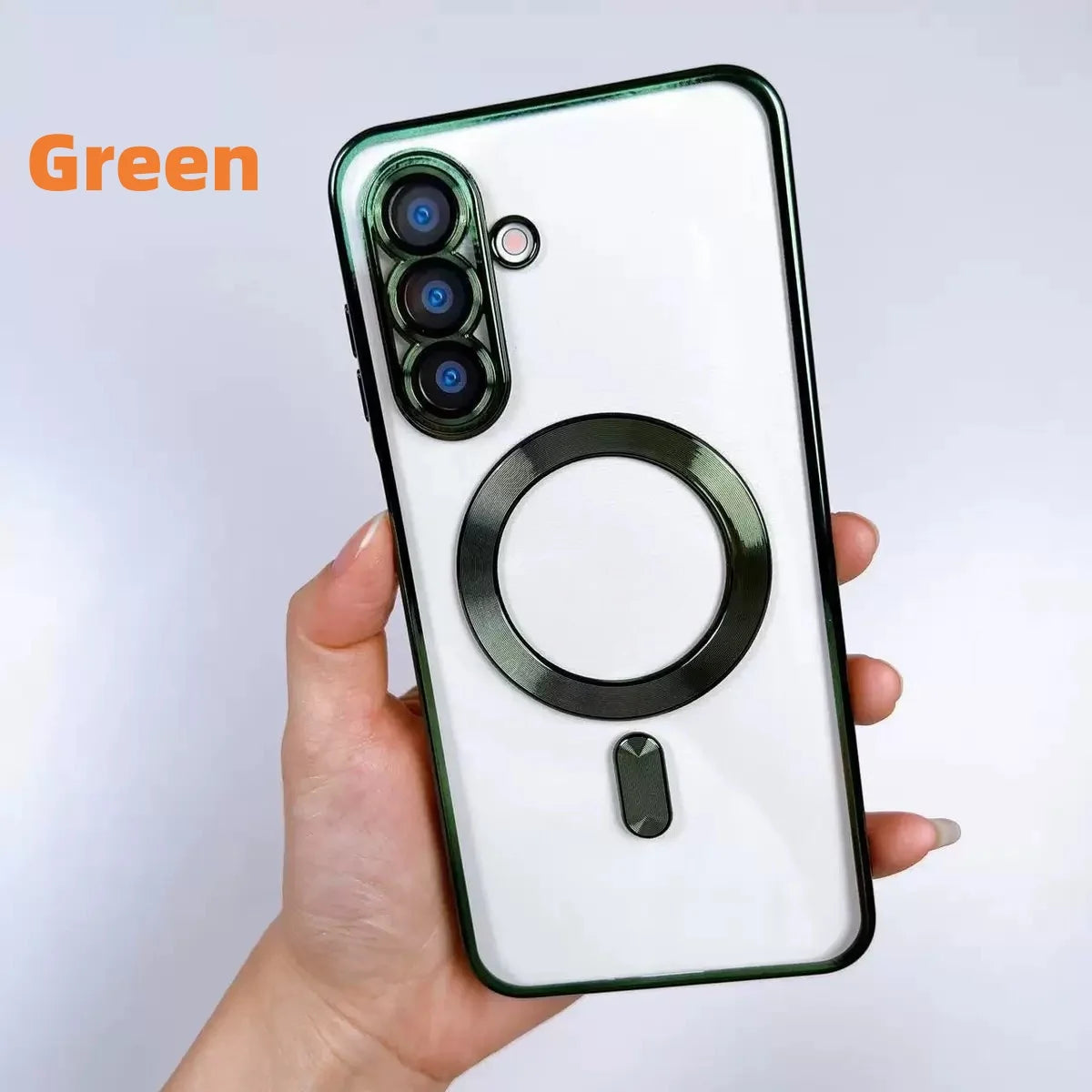 Clear Luxury Electroplated Magnetic Case for Samsung Galaxy S25 FE