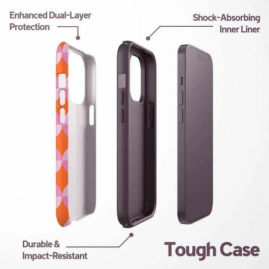 Luxury Wave Stripe Case for iPhone 17–7 | Elegant Double-Layer Protective Cover