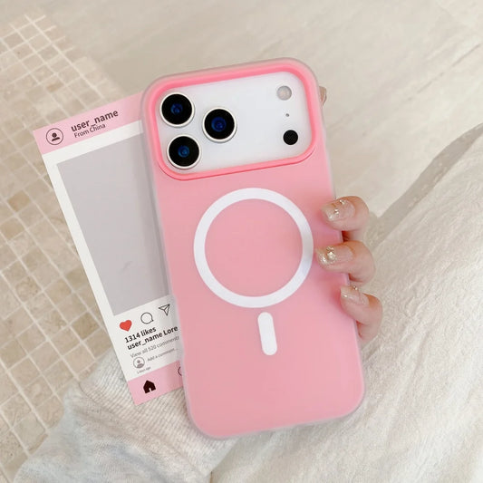 Candy Matte Soft+Hard PC Case for iPhone 15/16 Pro Max Plus Cover