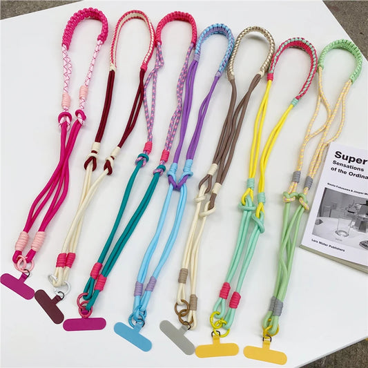 3-in-1 Korean Mobile Phone Lanyard Woven Anti-Loss Handing Rope for iPhone & Xiaomi