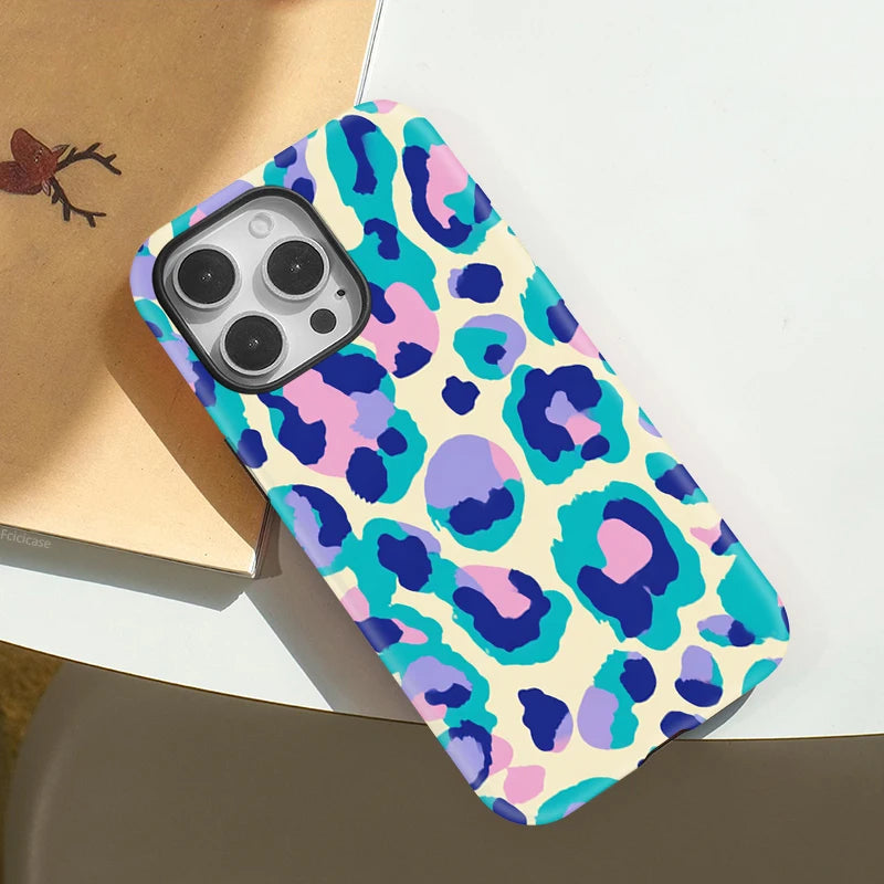 Leopard Print Magnetic Case for iPhone 17 Series | 2-in-1 Acrylic TPU Cover