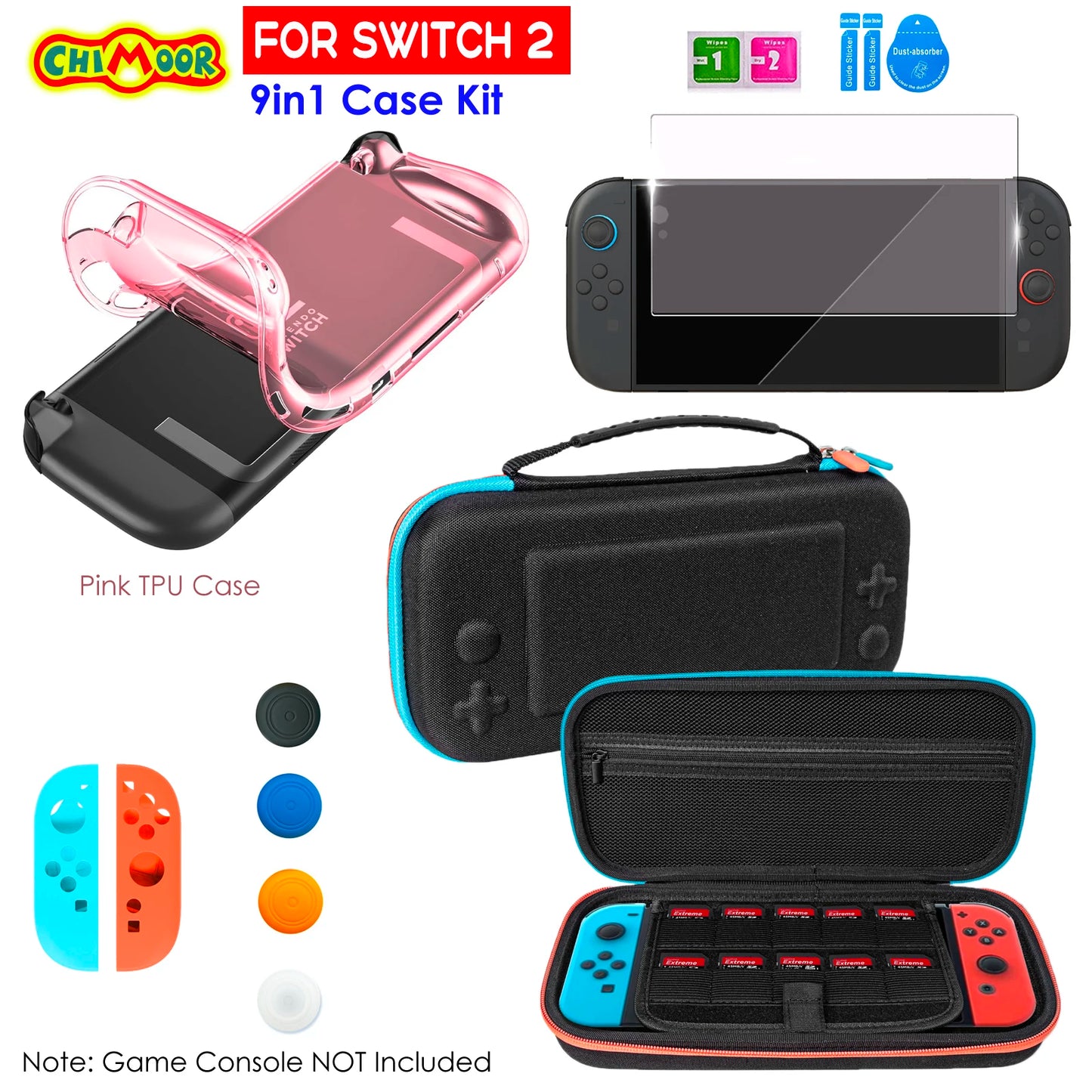 Shock-Absorption TPU Cover Case Kit for Nintendo Switch 2 (2025)