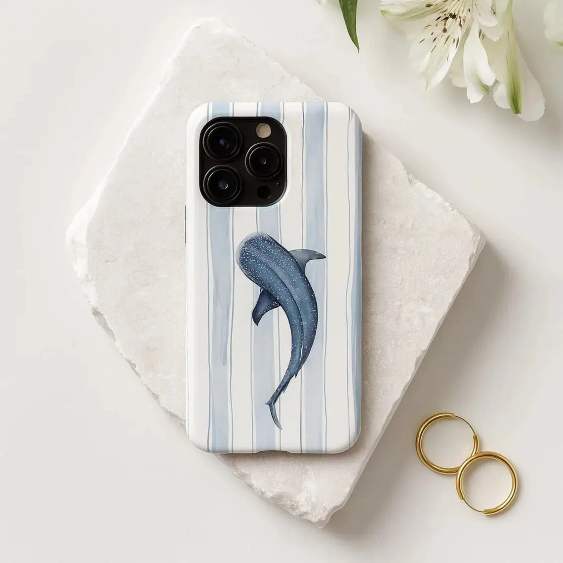 Striped Fish Luxury Case for iPhone 17–7 | Elegant Double-Layer Cover