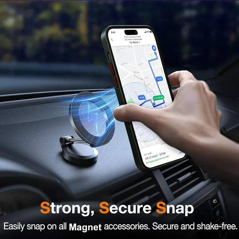 Magnetic Stand Case for iPhone 17 16 15 14 13 12 11 Pro Max Translucent Cover