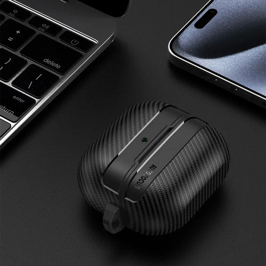 Shockproof Carbon Fiber Case for Galaxy Buds 3 / Buds3 Pro – Soft Silicone Cover